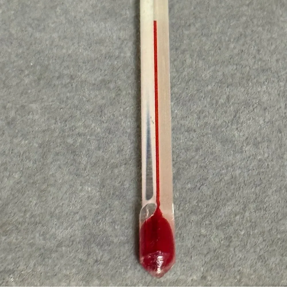 Vintage TCA Roast Meat Thermometer Springfield Ohio USA Yellow Aluminum & Glass